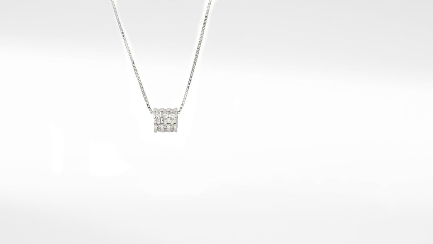 Sangeeta Boochra 925 Silver-Plated CZ Pendant & Chain