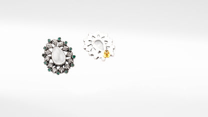 Silver Battista Handmade Oxidized Earrings