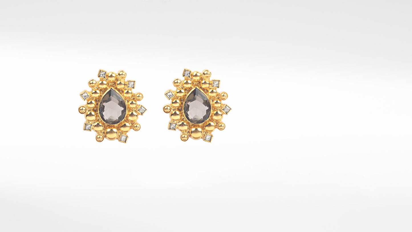 Sangeeta Boochra Gold Tone Silver Earrings