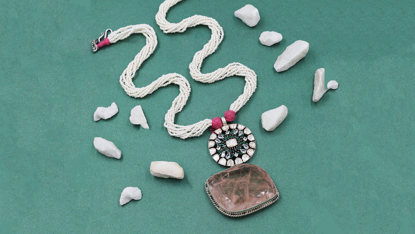 The Art of Handcrafting: Sangeeta Boochra Silver Necklace Masterpiece