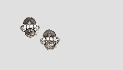 Refined Elegance: Handcrafted Silver Studs by Sangeeta Boochra