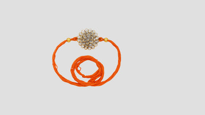Floral Grace Silver Rakhi by Sangeeta Boochra
