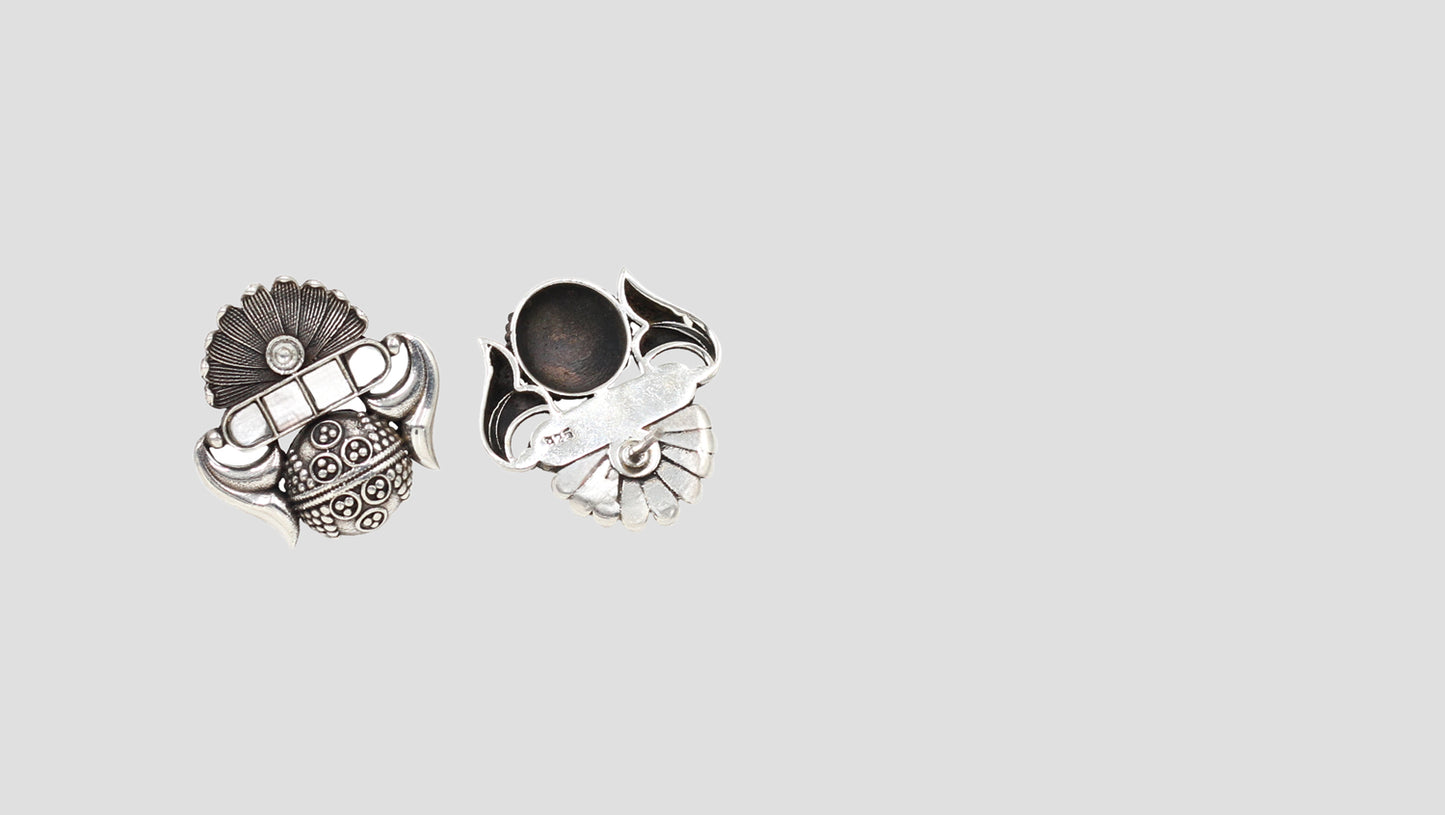Refined Elegance: Handcrafted Silver Studs by Sangeeta Boochra