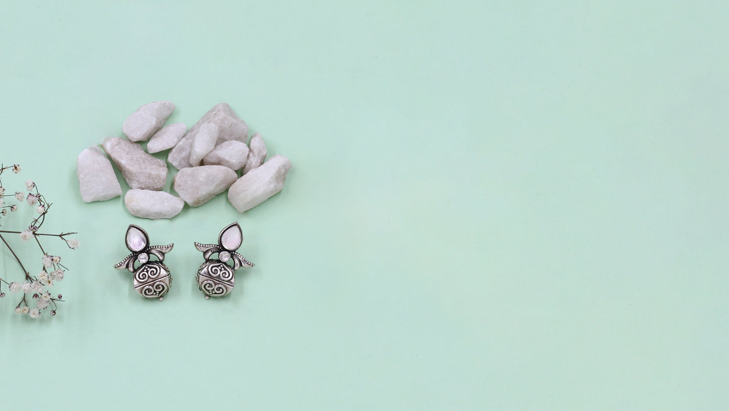 Sophisticated Simplicity: Sangeeta Boochra Silver Handcrafted Studs