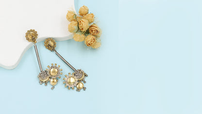 Gold Plated Silver Handcrafted Designer Earrings