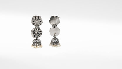 Silver Alivia Handcrafted Drop Earring