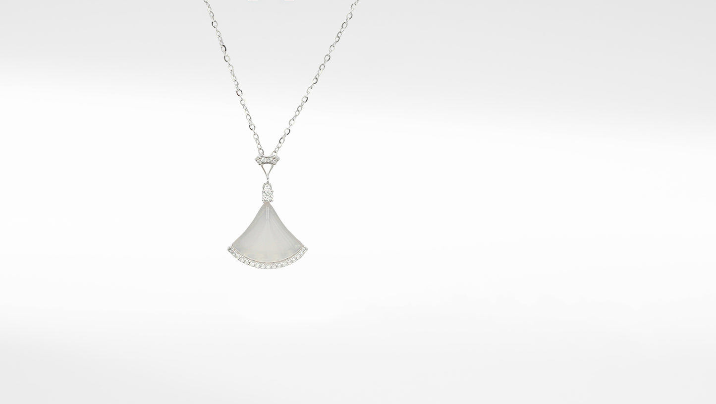 Sangeeta Boochra CZ Studded Sterling Silver Pendant with Chain