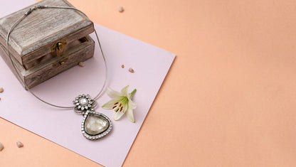Sangeeta Boochra Handcrafted Moissanite & Silver Heritage Pendant