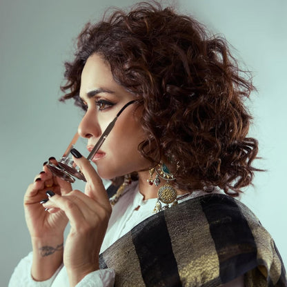 Amruta Khan Adorns the Tribal Royalty Silver Collection by Sangeeta Boochra