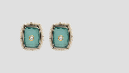 Sangeeta Boochra Heritage Pearl-Bordered Silver Studs