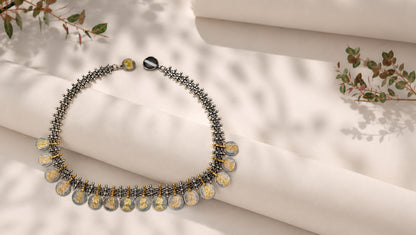 Sangeeta Boochra Artisan Dual-Tone Sterling Silver Coin Necklace