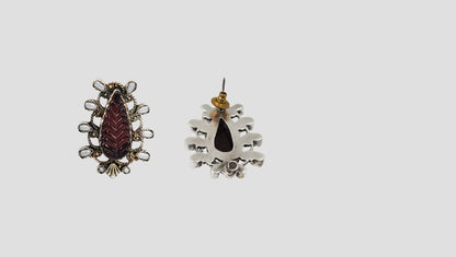 Sangeeta Boochra Oxidised Silver Statement Studs