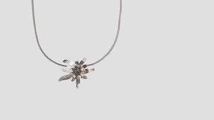 Artisan Textured Silver Bloom Pendant by Sangeeta Boochra