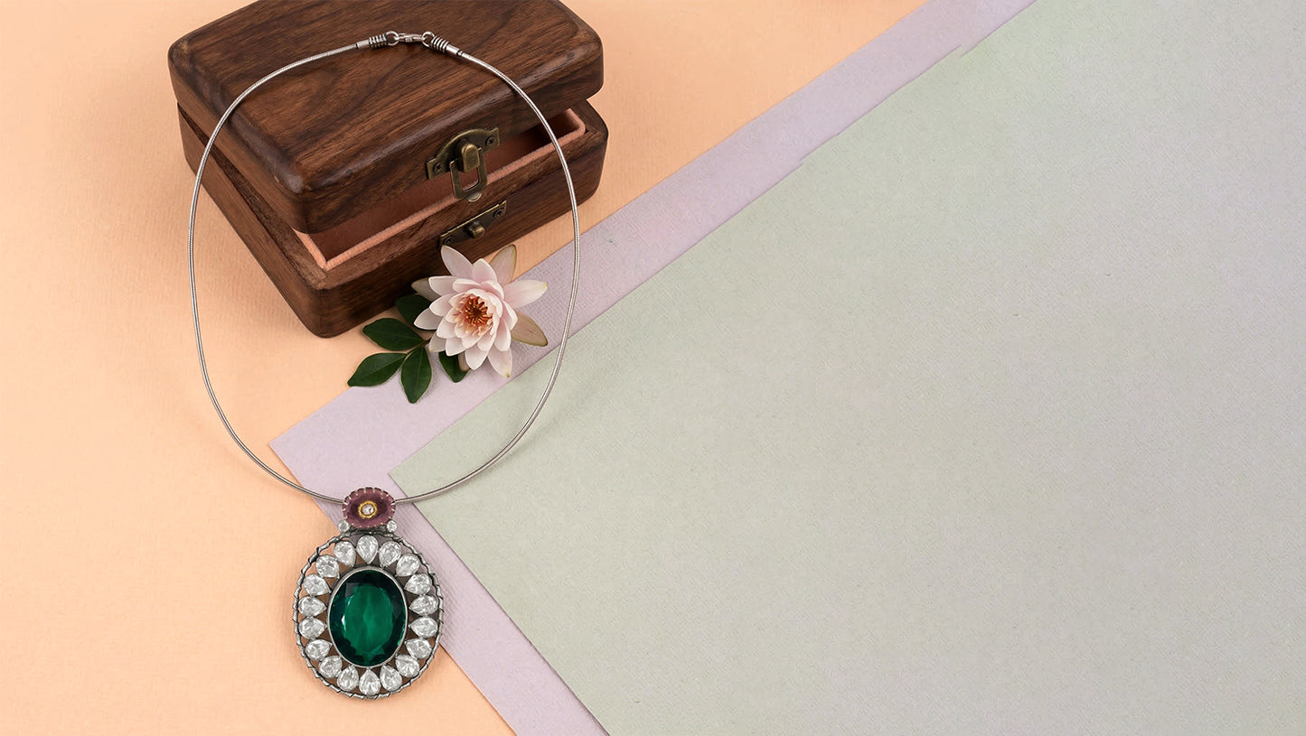 Sangeeta Boochra Luxe Moissanite Statement Pendant