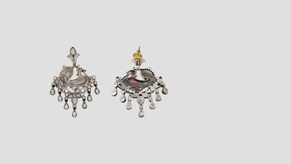 Sangeeta Boochra Heritage Peacock Kundan Statement Earrings