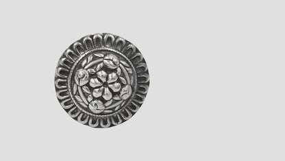 Sangeeta Boochra Traditional Floral Motif Silver Ring