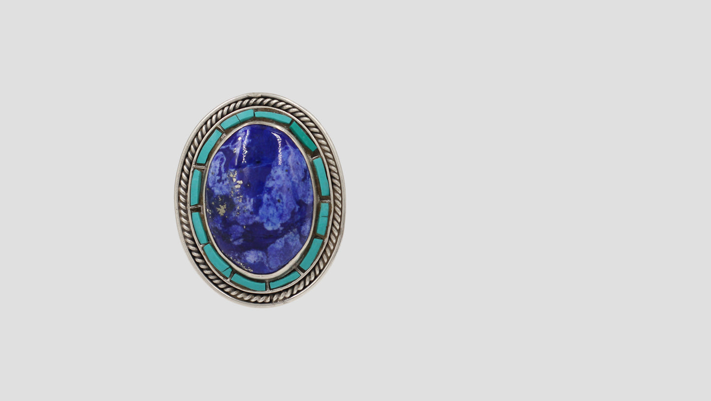 Sangeeta Boochra Handcrafted Lapis Elegance Ring