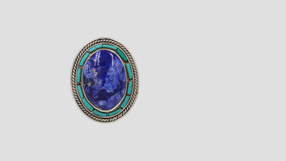Sangeeta Boochra Handcrafted Lapis Elegance Ring