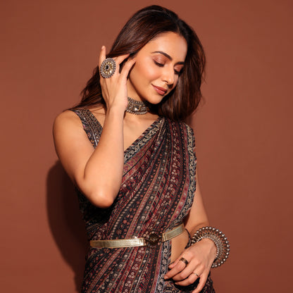 Sangeeta Boochra Silver Statement Jewellery Styled by Rakul Preet