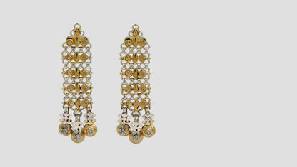 Sangeeta Boochra Handcrafted Dual-Tone Silver Danglers