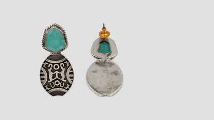 Sangeeta Boochra Handcrafted Oxidised Silver Statement Earrings