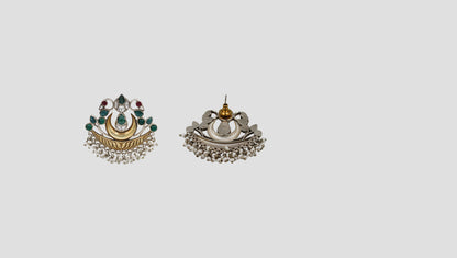 Sangeeta Boochra Royal Dual Tone Tribal Earrings
