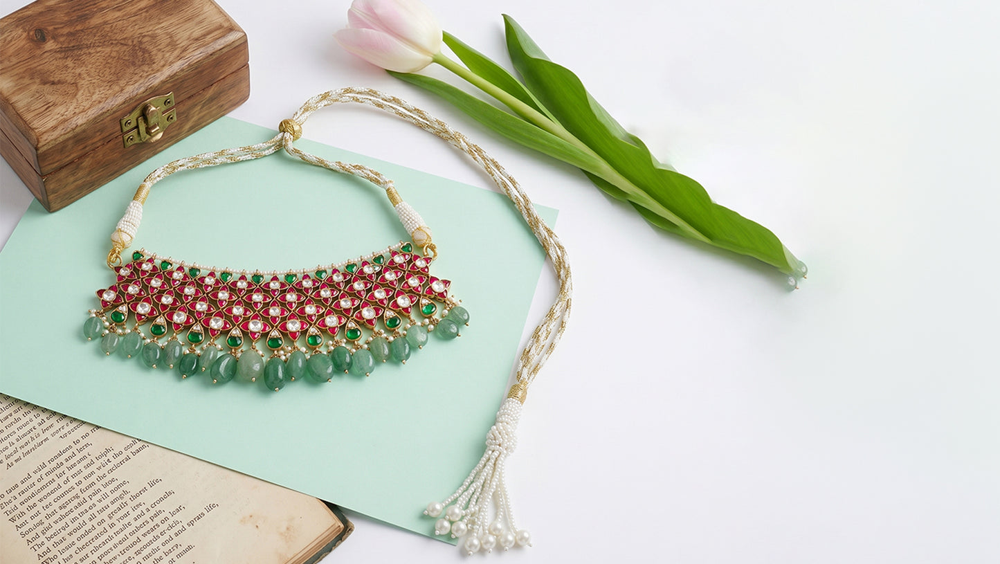 Sangeeta Boochra Heritage Kundan Choker Set
