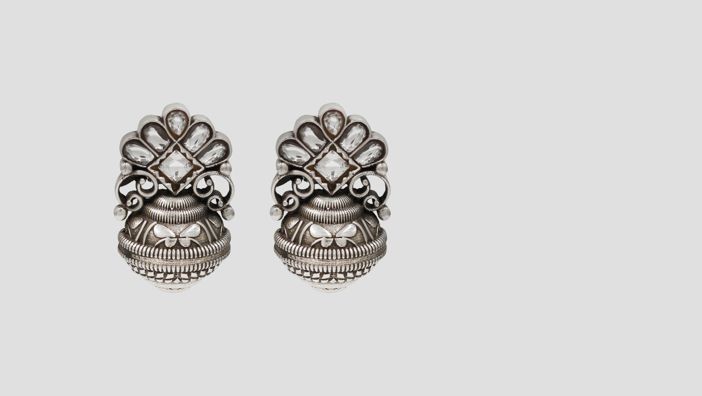 Sangeeta Boochra Heritage Kundan Floral Statement Earrings
