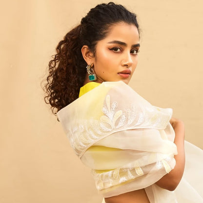 Anupama Parameswaran in Sangeeta Boochra Silver Earrings