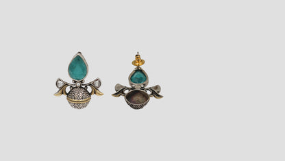 Sangeeta Boochra Heritage Dual Tone Earrings