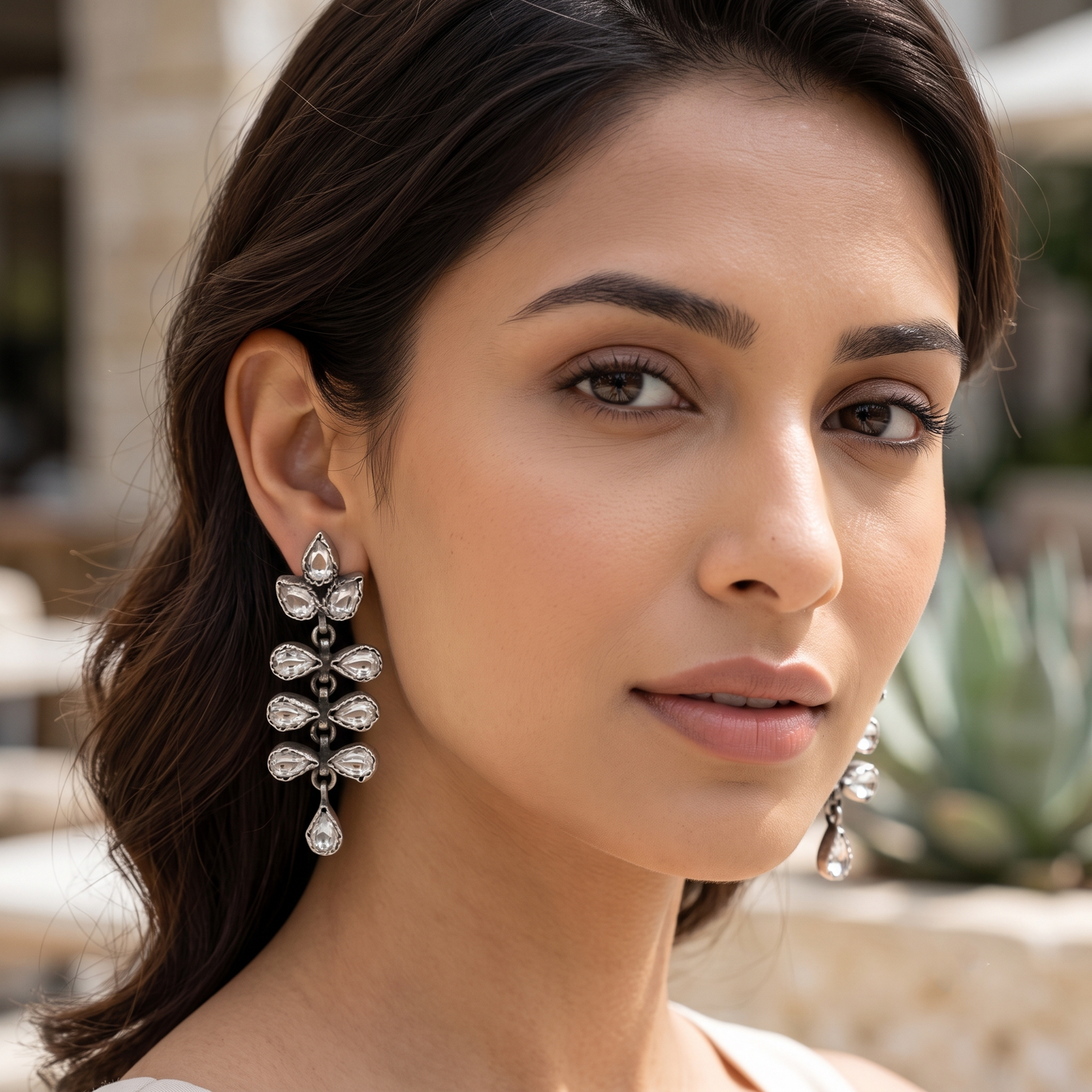 Handcrafted Kundan Dangle Earrings by Sangeeta Boochra