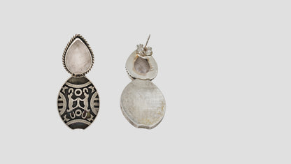 Sangeeta Boochra Ethnic Statement Silver Earrings