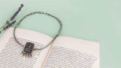 Sangeeta Boochra Handcrafted Silver Engraved Necklace