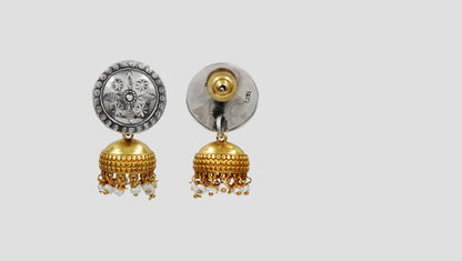 Sangeeta Boochra Ethnic Dual Tone Jhumka Earrings