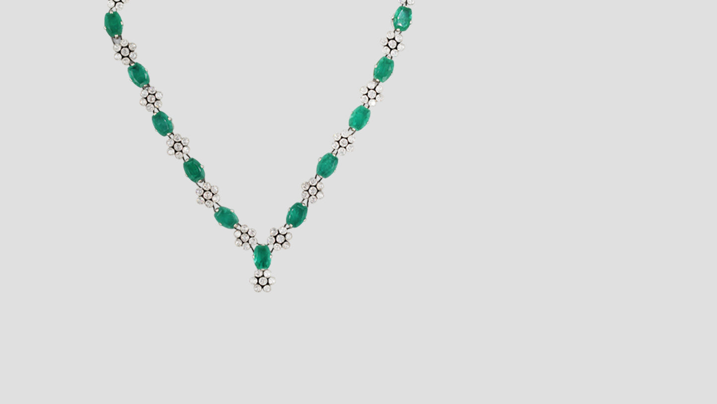 Handmade Silver Floral Necklace Set – Sangeeta Boochra