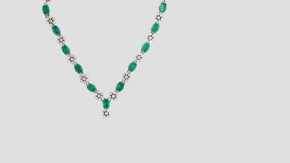 Handmade Silver Floral Necklace Set – Sangeeta Boochra