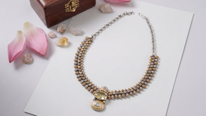 Sangeeta Boochra Handcrafted Dual Tone Sterling Silver Heritage Necklace