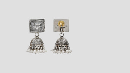 Sangeeta Boochra Artisan Floral Pearl Drop Earrings