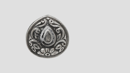 Sangeeta Boochra Artistic Oxidised Silver Ethnic Ring