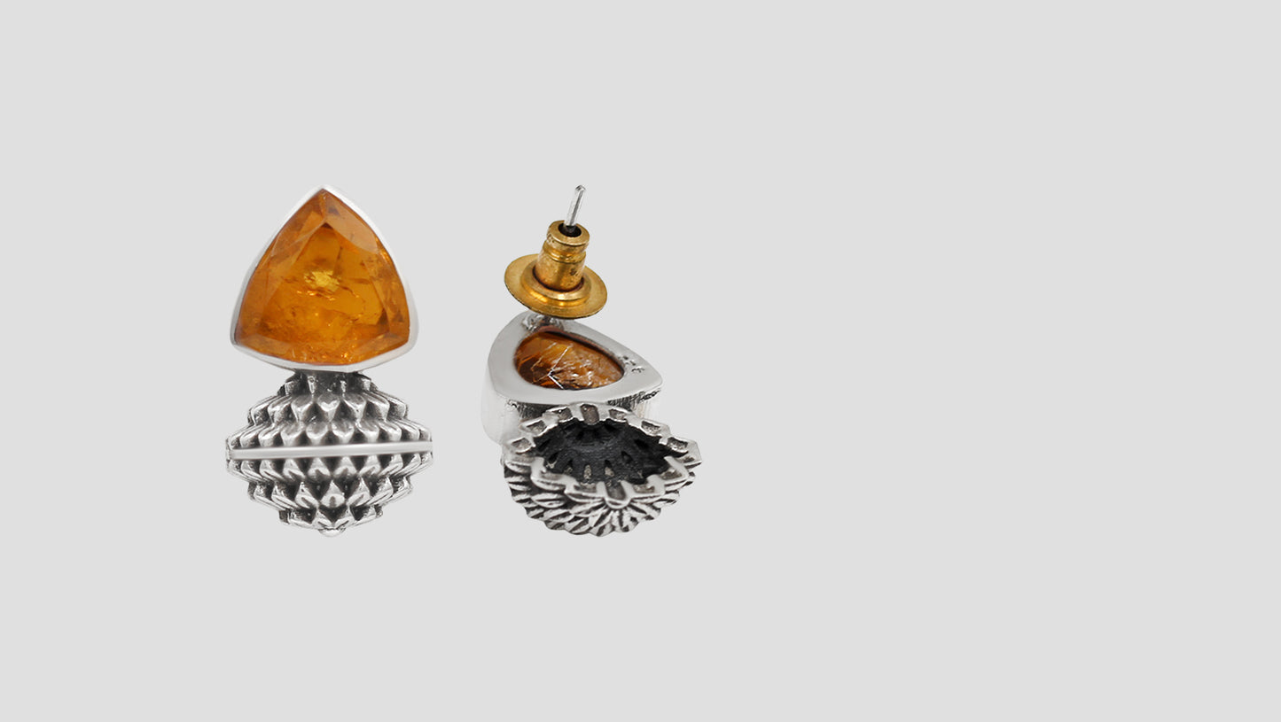 Sangeeta Boochra Designer Oxidised Silver Statement Earrings