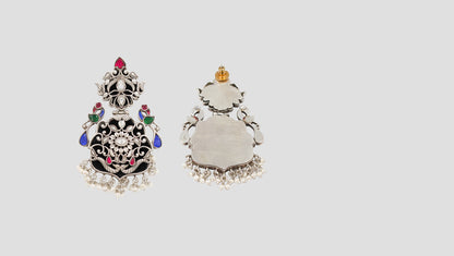 Sangeeta Boochra Handcrafted Kundan & Pearl Drop Statement Earrings