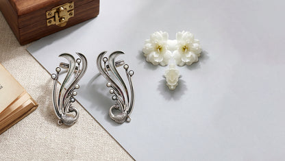 Peacock Grace Silver Earrings by Sangeeta Boochra