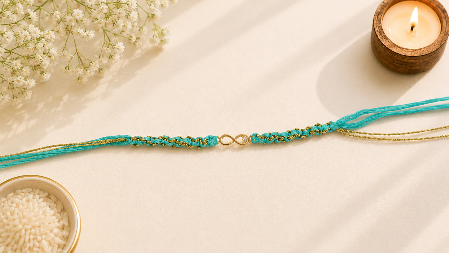 Infinity Symbol 925 Silver Rakhi | Sangeeta Boochra