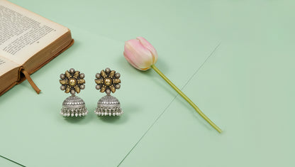 Sangeeta Boochra Handcrafted Silver Statement Earrings
