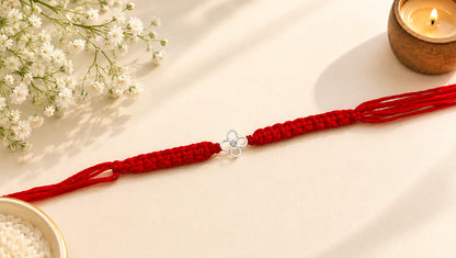 Premium Sterling Silver Floral Rakhi | Sangeeta Boochra