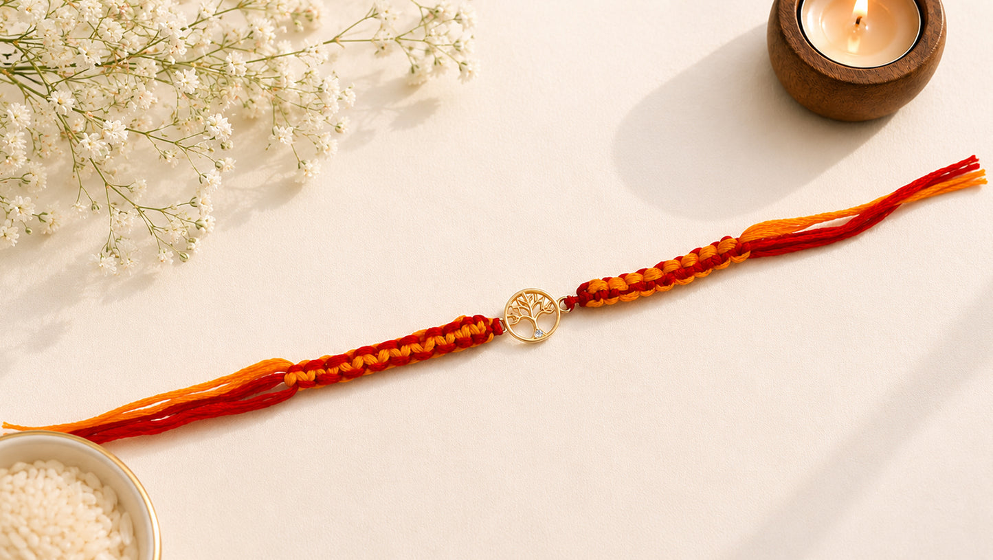 Elegant Sterling Silver Tree of Life Rakhi | Sangeeta Boochra