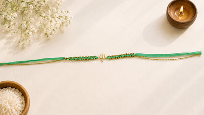Designer Sterling Silver Trishul Rakhi | Sangeeta Boochra