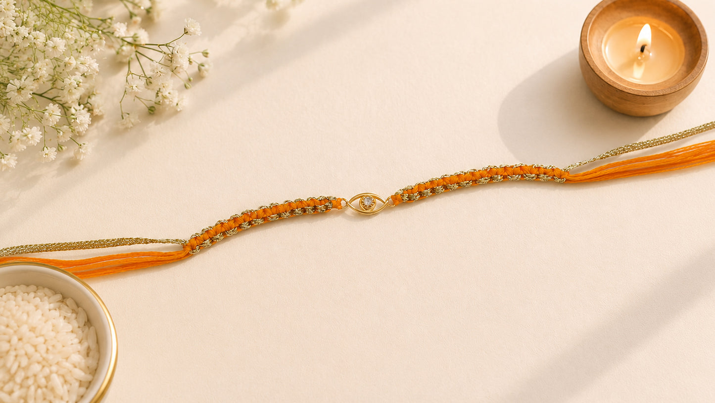 Designer Evil Eye 925 Silver Rakhi | Sangeeta Boochra