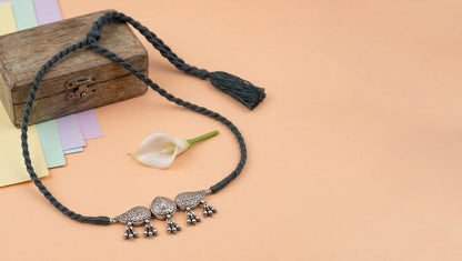 Handcrafted Oxidised Silver Choker – Sangeeta Boochra