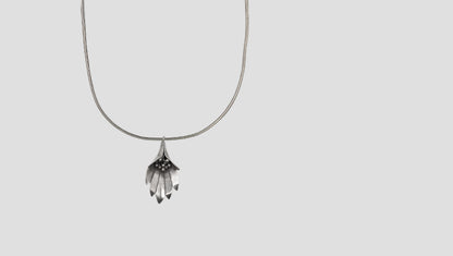 Sangeeta Boochra Elegant Silver Bloom Pendant